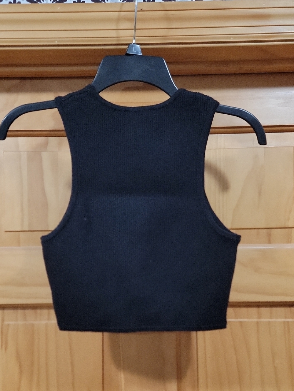 Hunter & Brown Sweater Black Ribbed Cropped Tank - Picture 2 of 4